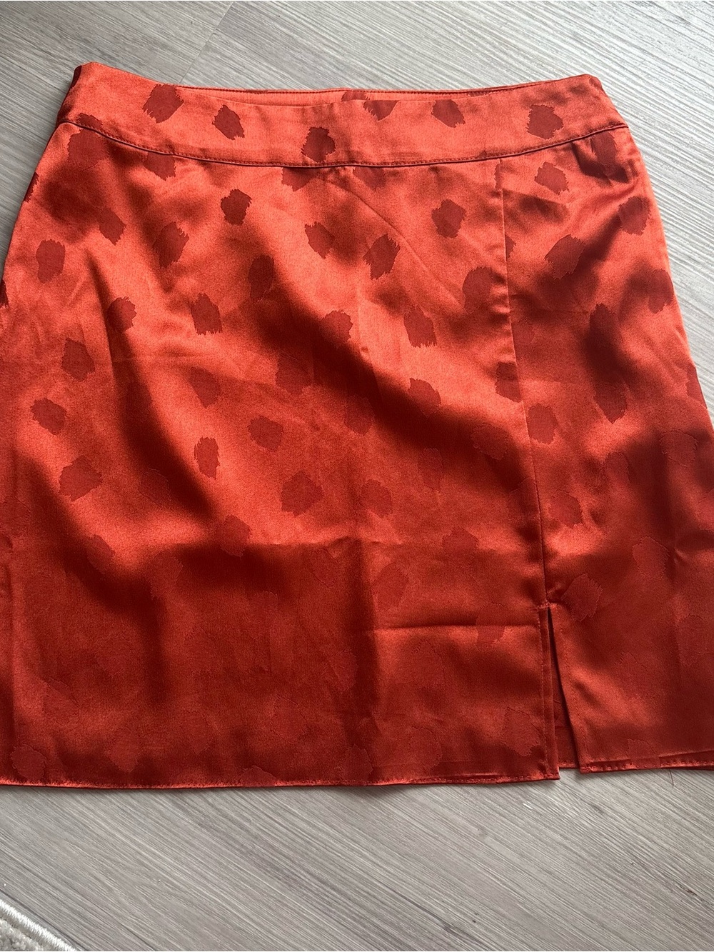 Forever 21 Satin Burnt Orange Skirt- Size Medium